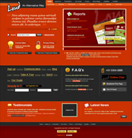 红黑风格CSS网页模板
