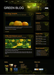绿色博客CSS网页模板
