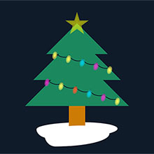 CSS3卡通圣诞树动画特效