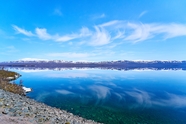 冬季雪山湖泊风光摄影图片