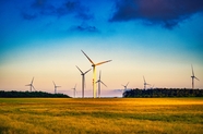可再生能源风车场风车摄影图片