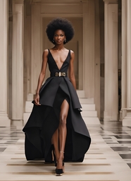 欧美时尚黑人超模美女人体艺术图片