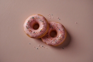 粉色甜甜圈点心摄影图片
