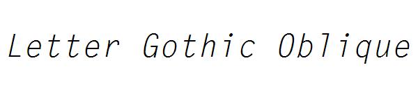 Letter Gothic Oblique