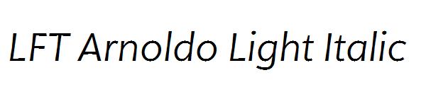 LFT Arnoldo Light Italic