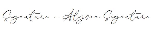 Signature字体 - Alyson Signature字体