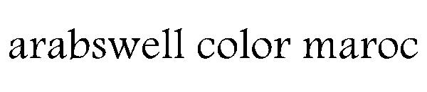 arabswell color maroc字体
