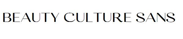 Beauty Culture Sans字体