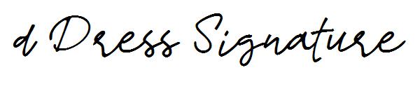 d Dress Signature字体