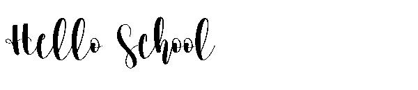 Hello School字体