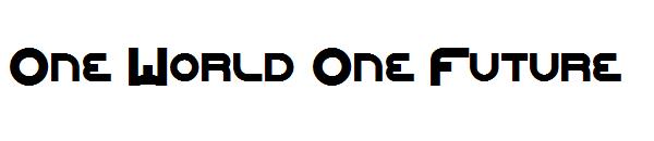 One World One Future字体