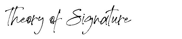 Theory of Signature字体