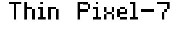 Thin Pixel-7字体