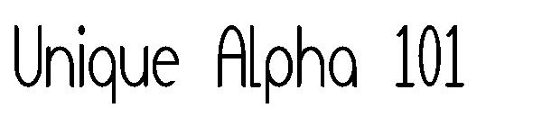 Unique Alpha 101字体