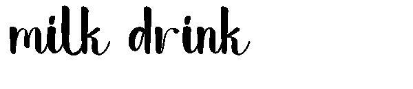 Milk drink字体