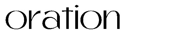  Oration font