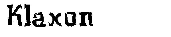 Klaxon字体