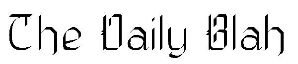 The Daily Blah字体