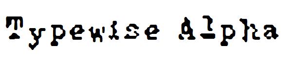 Typewise Alpha字体