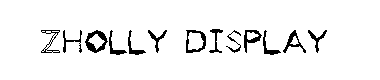 Zholly display字体