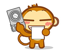 卡通小猴拍照flash动画