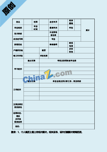 应届毕业生应聘简历表格模板