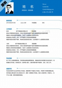 保险销售岗位简历模板下载