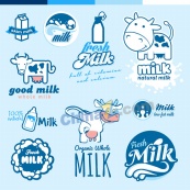 牛奶logo设计矢量
