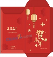2021新年红包袋展开图矢量