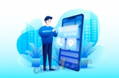 智能手机预约插画图