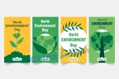 手绘世界环境日系列海报