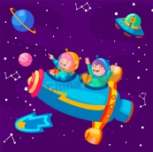 儿童节卡通插画矢量图