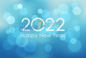 2022梦幻光晕新年海报
