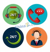 呼叫中心图标矢量素材