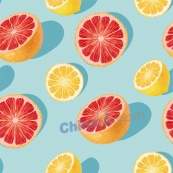 手绘柠檬矢量背景图设计