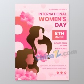 三八妇女节矢量广告海报