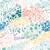 炫彩抽象植物背景图设计