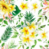 水彩夏季花卉矢量图