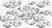 传统祥云花纹矢量素材