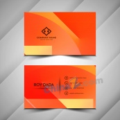 橙色商务名片模板