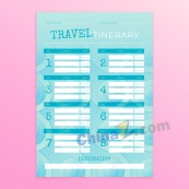 旅行计划表矢量模板