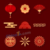传统新年元素矢量下载