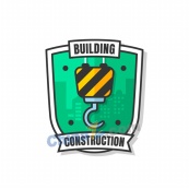 手绘建筑公司标志模板