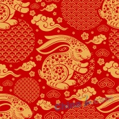 兔年传统图案矢量素材