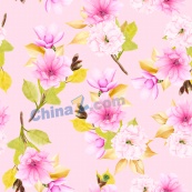 粉色水彩樱花矢量背景图