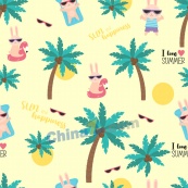 夏天图案矢量背景图