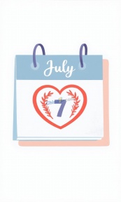 七夕日历页矢量插图素材