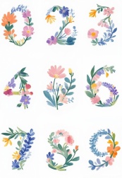 水彩手绘花卉数字合集矢量素材