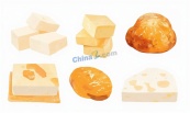 手绘奶酪食材合集矢量素材