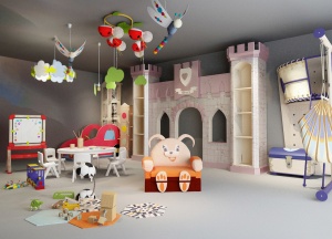 儿童玩具房3D模型设计